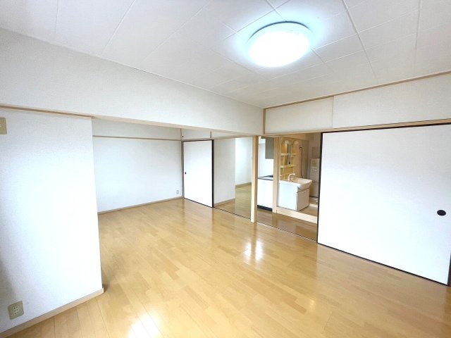 洋室から洗面、LDK側