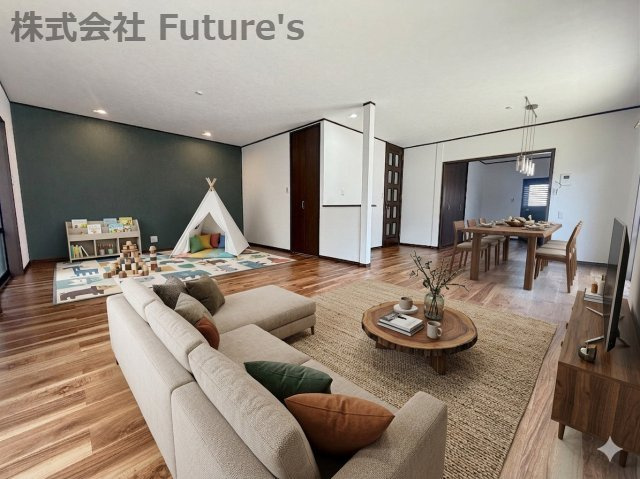 現況の物件写真にCGによる画像処理を行っています。家具、家電、小物、カーテン等はイメージはCGです。