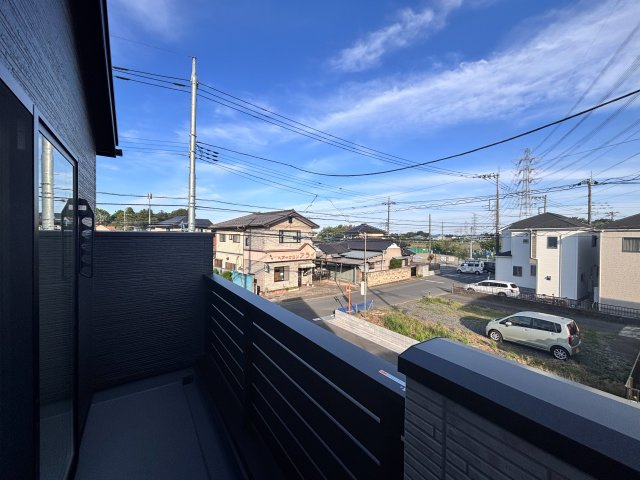 寝室から出入りができるバルコニー