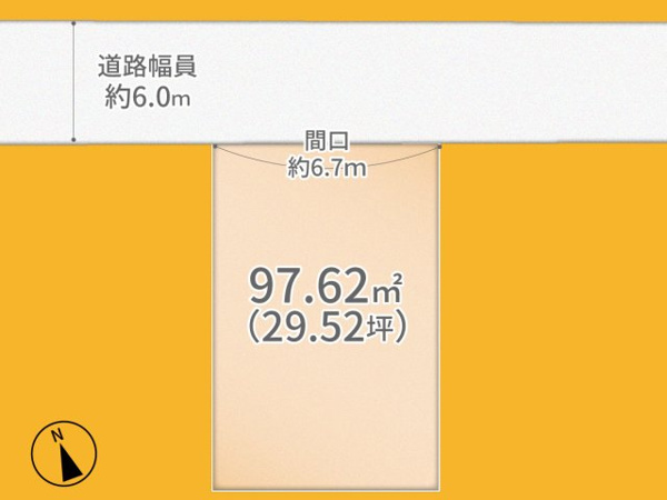 【城陽市寺田宮ノ谷 売土地 建築条件付きの間取り】