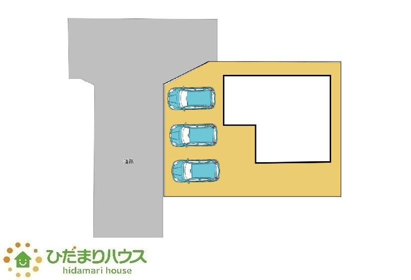 3台駐車できるゆとりのカースペース完備
