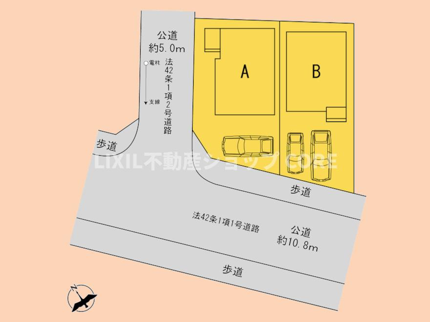 カースペースございます。周辺は閑静な住宅街で落ち着いた住環境です。