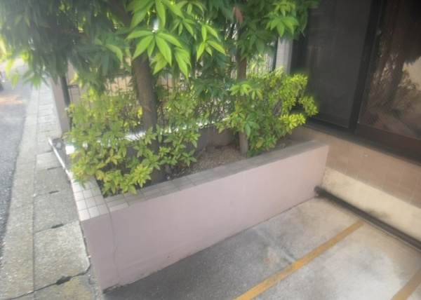 レサージュ南橋本2番館の中庭