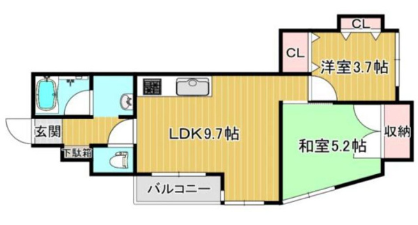 レサージュ南橋本2番館の間取り