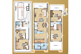 北区西が丘2丁目　新築戸建　A号棟 7780万円の間取り