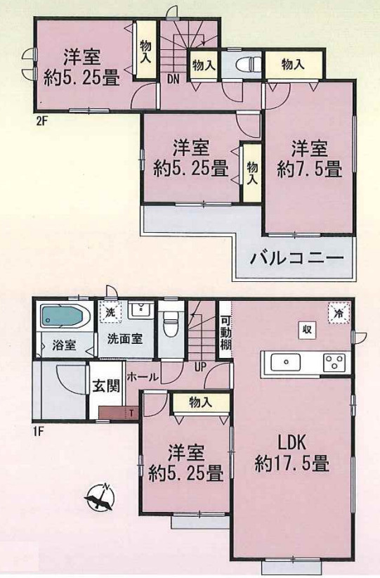 ■LDK約17帖・食洗器付き対面式キッチン！　■カースペース並列2台可能(車種による)　■全室南東向き　■八幡小学校徒歩10分(750ｍ)・松江中学校徒歩15分(1200ｍ)