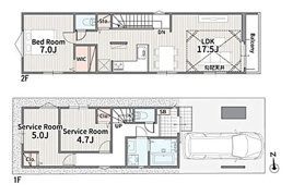 中野区丸山1丁目　新築戸建　№1 7980万円の間取り