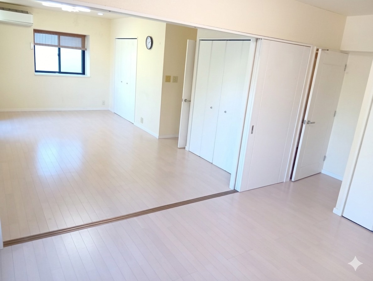 2Fの洋室の写真です！2部屋に仕切ることもできます！