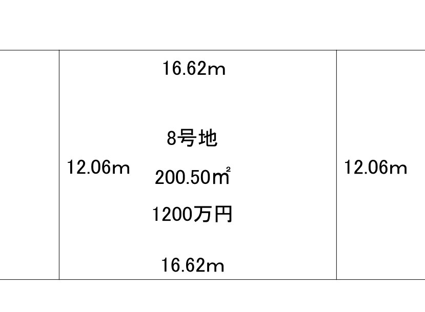 8号地　前面道路　公道6ｍ