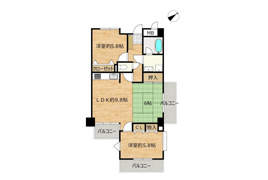 仲介手数料無料/中川区 ライオンズマンション吉津の間取り