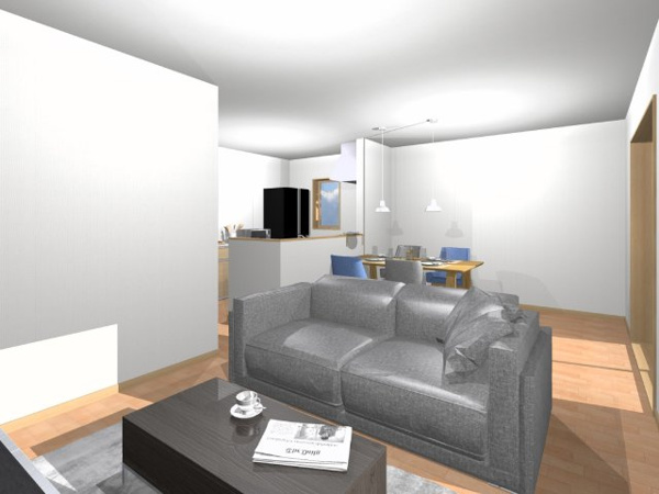 【石坪町（2期）のリビングダイニング】