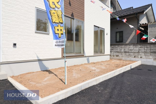 【お庭】現地完成写真。色々な使い方ができます！お好みでカスタマイズはいかがでしょうか。