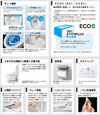 トイレ設備一覧