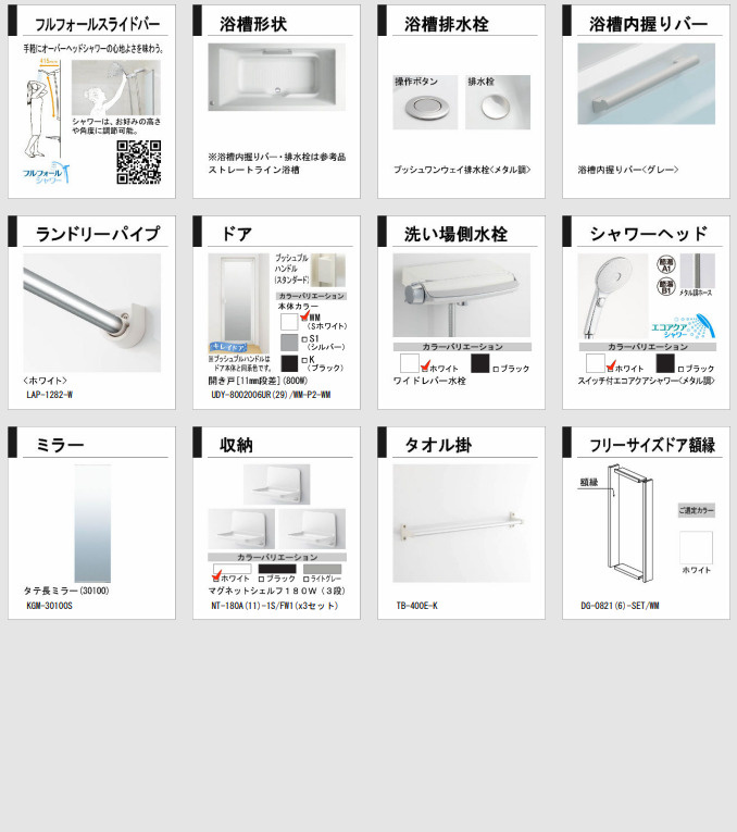 浴室設備一覧？