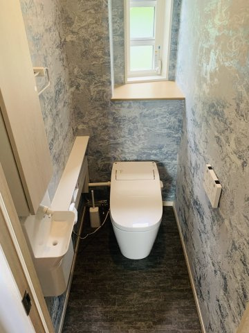 デザイン性溢れるお洒落なトイレです。