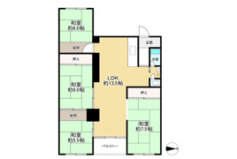 府中市晴見町の中古マンションの間取り