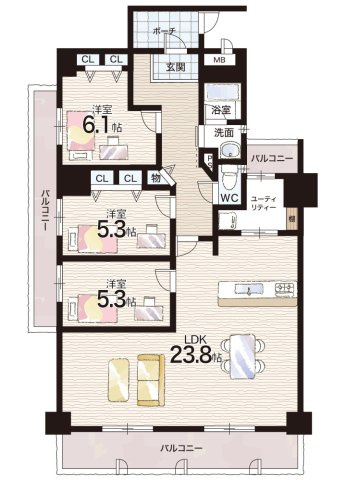 間取り：328000643192