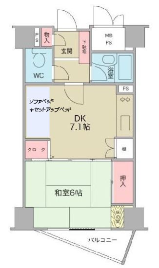 【シーアイヴィラ那須塩原Ⅱ・ラムダ451号室 中古マンションの間取り】