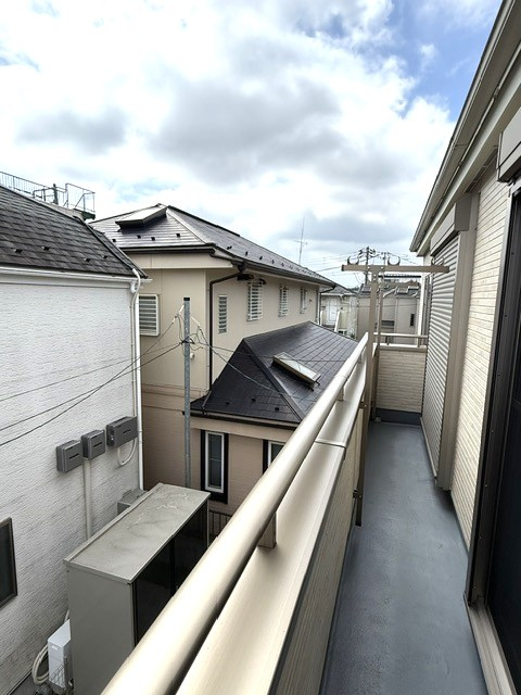 南向きのワイドバルコニーです。