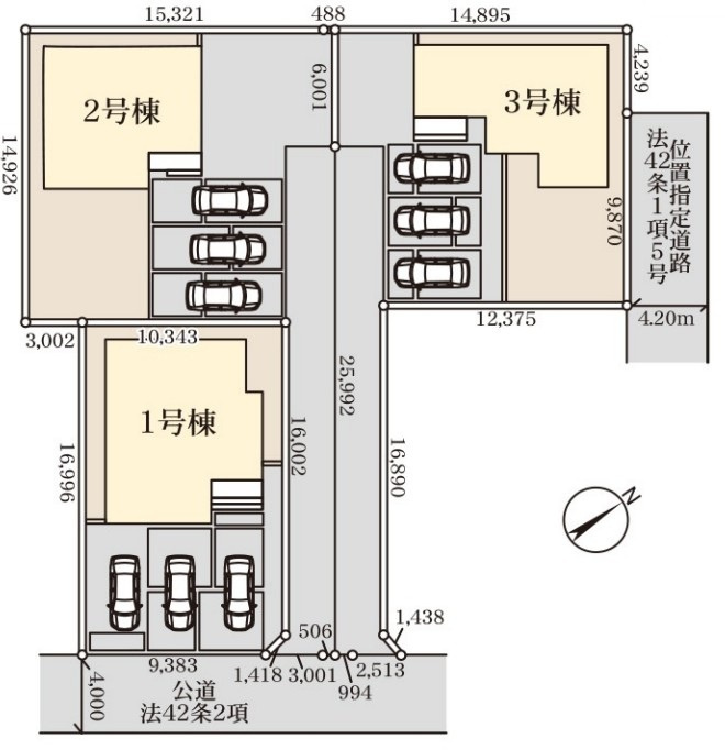 図面と現況が異なる場合、現況を優先とします。【2号棟】