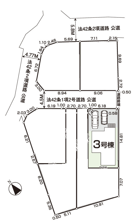 3号棟　土地図