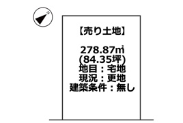  詫間町松崎 高台の住宅街の売土地の外観