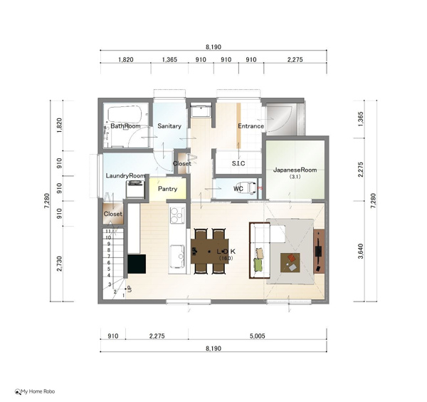 【熊西一丁目の間取り】