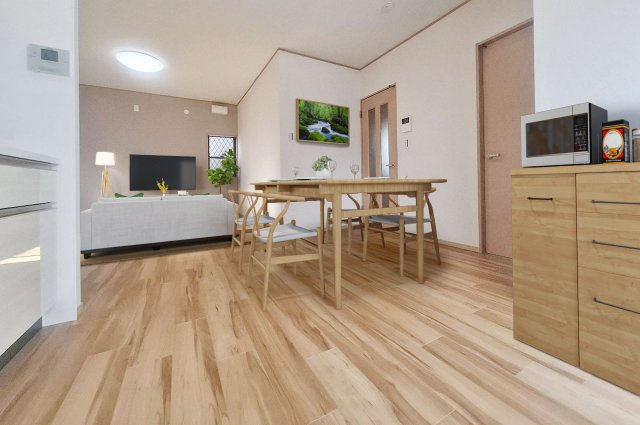 LDK　バーチャルステージング（実際には家具はついていません）