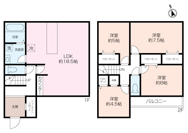 3区画の建物参考プラン（4LDK＋SIC）！　子供の成長を感じられる間取りです。