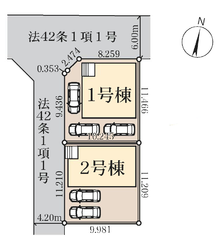 ■全2棟の1号棟　■カースペース3台可能！　■東武スカイツリーライン「春日部」駅徒歩21分