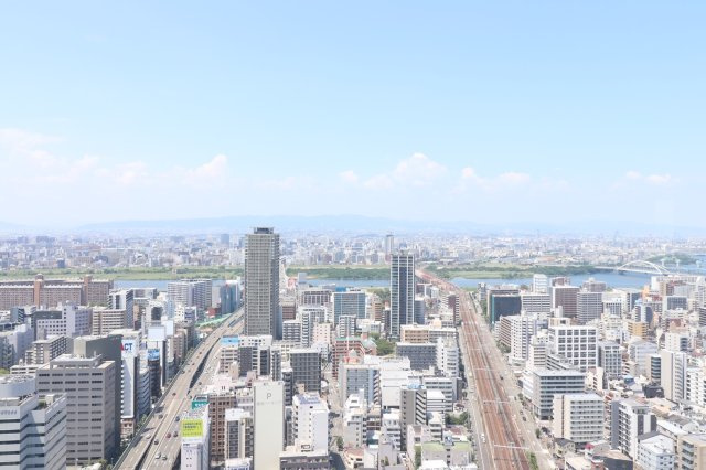 【眺望】淀川が望める北側のバルコニーからの景色になります☆