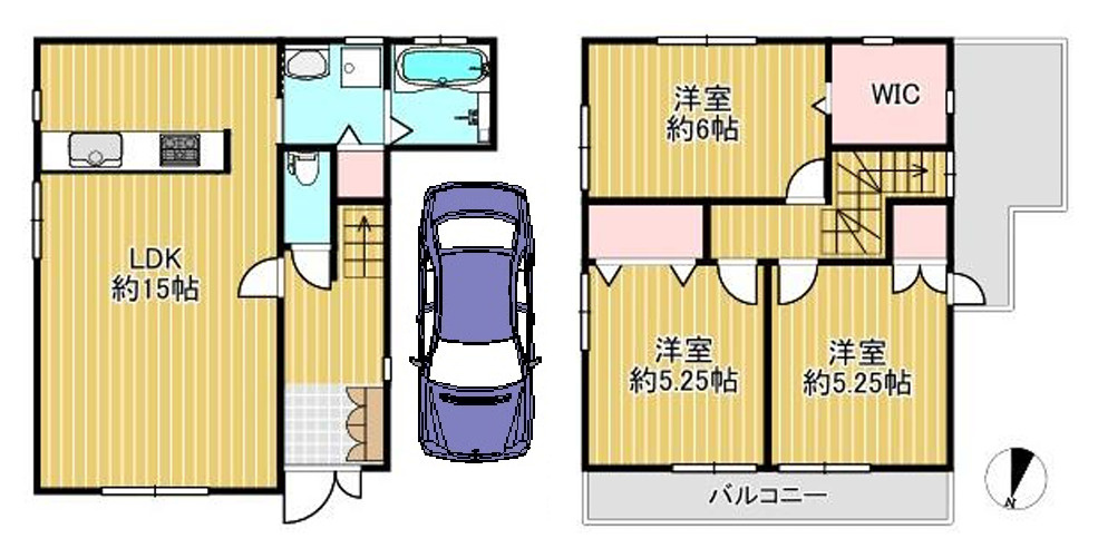 【3LDK＋車庫】室内リフォーム済み☆食洗機・IHコンロ・浴室乾燥機・TVモニターホン完備☆2面バルコニー☆ウォークインクローゼット・屋根裏収納付きです♪