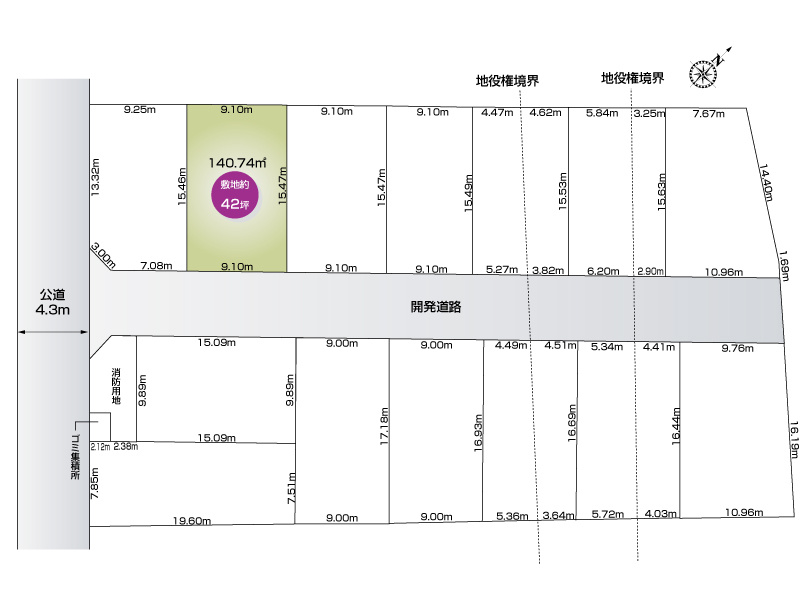 中丸7丁目　2号地　区画図