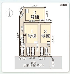 区画図です。2号棟