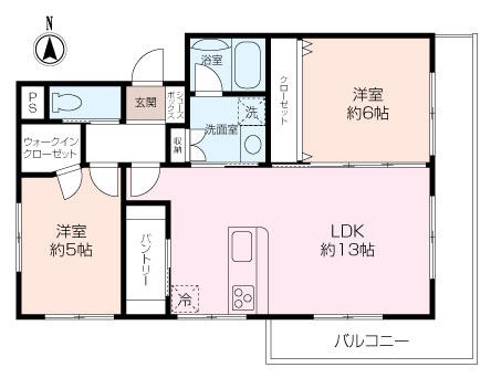 リビング横の洋室はスライドドアのため開けて1LDKの間取りとしても活用することが出来ます。