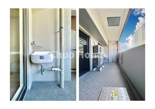 バルコニーにはスト水栓が付いています