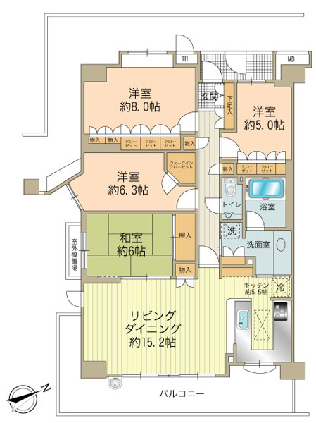 【シャリエ南大沢パークサイドテラスの間取り】
