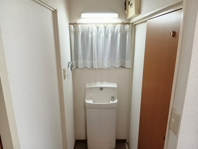 玄関あがってすぐ右手側に1階トイレと手洗い場
