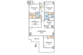 ファミール庄内通 ✨️仲介手数料無料✨️稲生小学校・名塚中学校の間取り