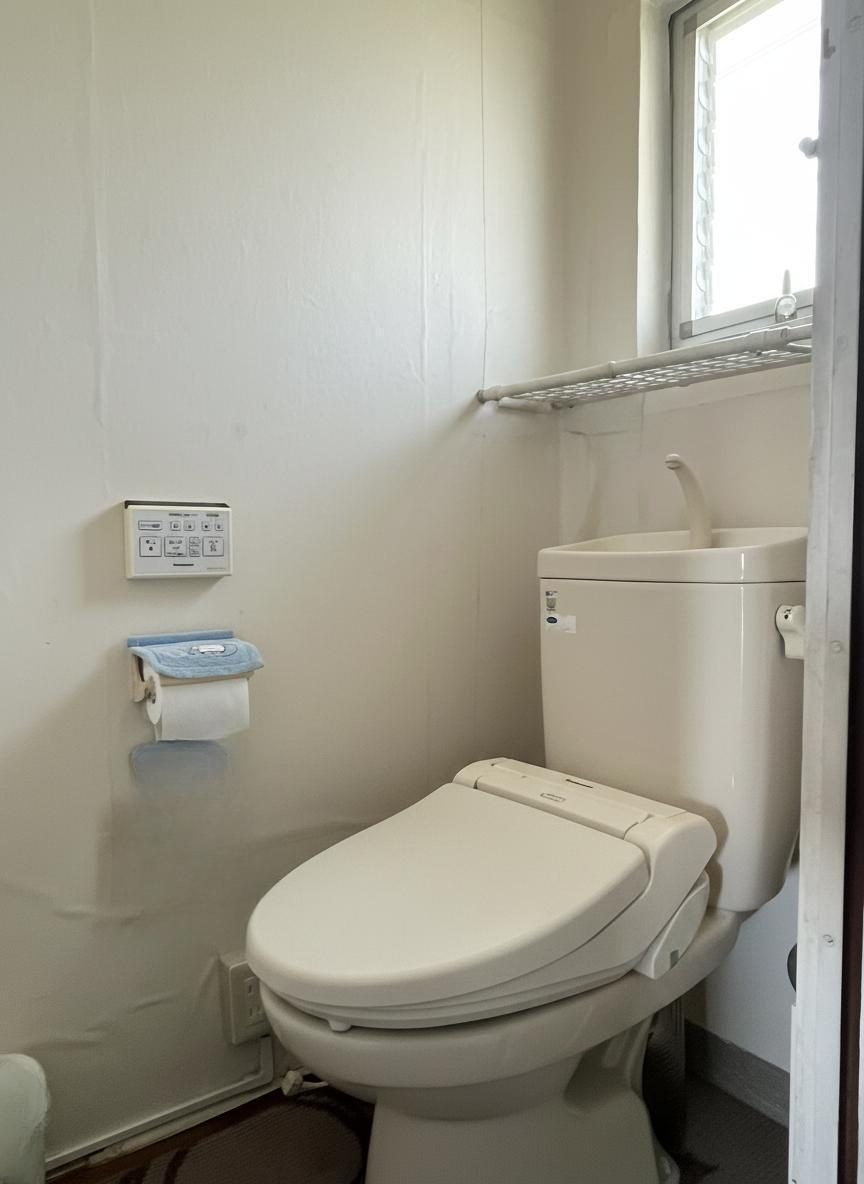 ※本画像は家具・荷物をCG加工により消去したものです。トイレにも窓があり、換気しやすく気持ちよくご利用いただけます。