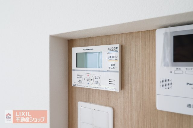 現地完成写真。給湯スイッチ付きで温度調整もラクラクです。