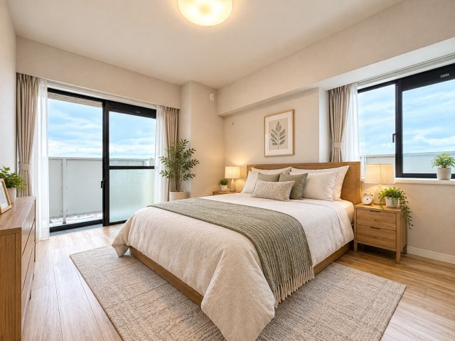 【洋室約6.3帖】　広々とした洋室。主寝室や子ども部屋にいかがでしょうか？　※写真の家具はCGで作成したイメージになります