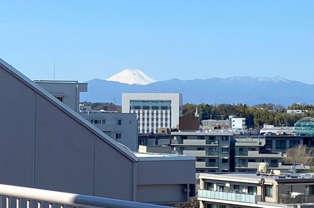 本住戸は、天候が良い日は富士山を拝めます。