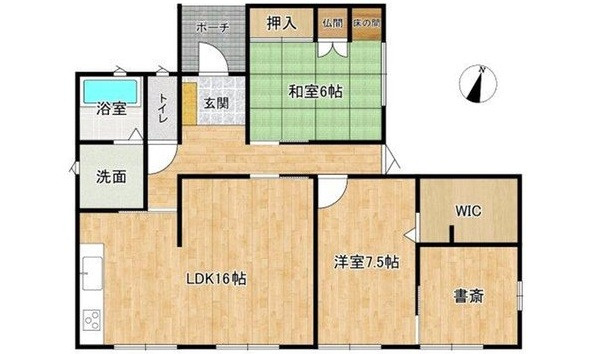 ☆価値の高い平屋戸建て♪　※2ＬＤＫ＋Ｓ書斎、ＷＩＣ　令和6年（2024年）9月築の超築浅！　車2台が並列駐車♪　200？超の広い敷地、お庭、物置つき！　全居室エアコン、カーテン、照明つき♪
