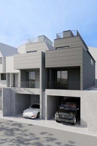 A区画建物プラン（建物112.50平米）　LDK19.2帖+ルーフバルコニー+車庫付3LDKプラン