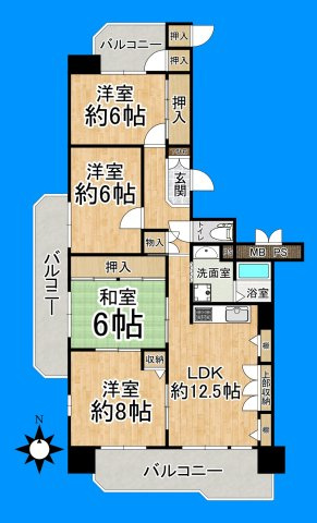 南向きのバルコニーがあり、明るいお部屋です！