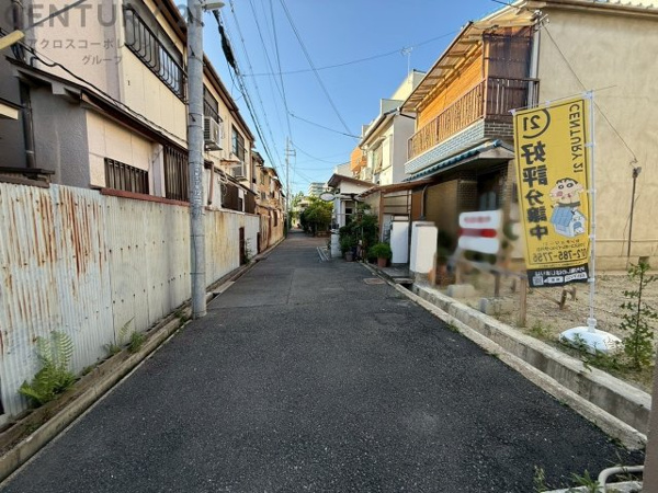 【豊中市立花町3丁目売り土地の前面道路含む現地写真】