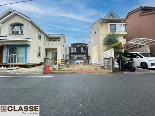 【城陽市平川長筬　売土地　建築条件付きの前面道路含む現地写真】