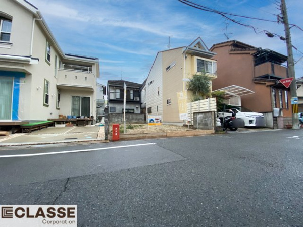 【城陽市平川長筬　売土地　建築条件付きの前面道路含む現地写真】