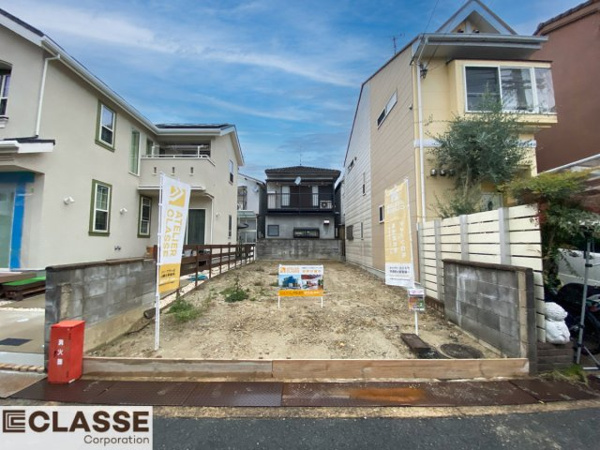 【城陽市平川長筬　売土地　建築条件付きの前面道路含む現地写真】
